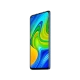 Xiaomi Redmi Note 9 mavi akıllı telefon, ön yüz ve tam ekran tasarımıyla renkli ekran görüntüsüyle gösteriliyor