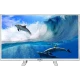 Axen Olympus 42 inç beyaz Full HD LED televizyon, deniz ve yunus görüntüsü gösteren ekran