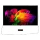 LG OLED77W69LA Ultra HD 4K OLED TV, siyah ekranda renkli çiçek desenleri ve ince tasarım görünüyor