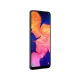 Siyah Samsung Galaxy A10 akıllı telefon, ince çerçeveli ekran ve damla çentik tasarımıyla önden görünüm