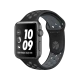 Apple Watch Nike+ Series 2 42 mm uzay grisi kasa, siyah Nike spor kordon ve dijital ekran