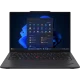 Lenovo ThinkPad X13 G6 21RKS0FH00 siyah ultrabook laptop, açık ekranlı önden görünüm