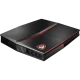 MSI Vortex G25 8RE-052TR siyah masaüstü bilgisayar, kırmızı detaylı kompakt tasarım