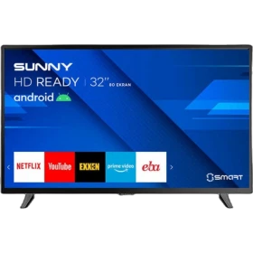 Sunny SN32DAL13-TNR 32 inç HD Ready Android Smart TV, siyah çerçeveli televizyon