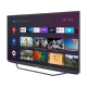 Arçelik A55 B 880 B Ultra HD 4K LED televizyon, siyah çerçevesi ve akıllı TV ekranıyla açılı görünüm