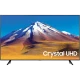 Samsung 65TU7092 Ultra HD 4K LED televizyon; ekranda Crystal UHD yazısı ve dağ manzarası görünüyor.