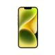 Apple iPhone 14 sarı akıllı telefon, önden görünüm, çentikli ekran ve sarı çerçeve tasarımı
