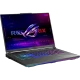 Asus ROG Strix G16 G614JVR-N3096-68 siyah oyuncu laptop, RGB aydınlatmalı klavye ve canlı ekran görünümü