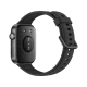 Huawei Watch Fit 3 gri akıllı saat, sensörlü arka yüzü ve silikon kordonuyla yan açıdan görünür