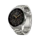 Huawei Watch GT 3 Pro titanyum kayışlı akıllı saat, siyah kadran ve titanyum kasa detaylarıyla önden görünüm