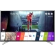 LG 55UH650V Ultra HD 4K LED TV ekranda Canlı TV ve uygulama menüsü, genel siyah renk.