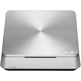 Asus VivoPC VM40B-S078R gümüş renkli kompakt masaüstü bilgisayar, önden görünüm