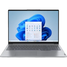 Lenovo ThinkBook 16 G7 ARP 21MW002CTR9 gri iş ve ofis laptopu, açık ekranlı önden görünüm