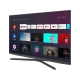 Arçelik A55 B 970 A Ultra HD 4K TV, siyah çerçeveli LED ekranında uygulama menüsü gösteriliyor
