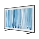 Samsung 75LS03HW Ultra HD 4K QLED TV ekranında mavi manzara görüntüsü, genel renk televizyon.