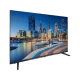 Beko B43 A 675 A Full HD FHD TV, şehir manzarası gösteren ince çerçeveli siyah televizyon