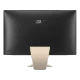 Asus Vivo V222FAK-BA008V001 masaüstü bilgisayarın siyah arka paneli ve bej renkli standı