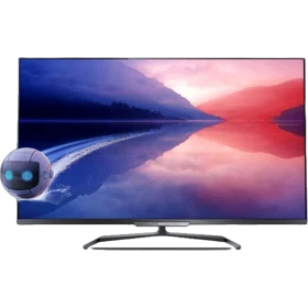 Philips 47PFL6188K Full HD LED televizyon, sehpa üzerinde gün batımı manzaralı ekran; genel renk.