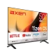Axen AX50FMN501 Ultra HD 4K LED televizyon, 50 inç ekran ve Tizen OS özellikleriyle önden görünüm