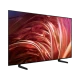 Samsung 77S85D Ultra HD 4K OLED televizyon siyah çerçeveli, bakır renkli soyut ekran görüntüsü.