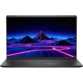 Dell Inspiron 3530 siyah laptop; 16GB RAM, 1TB SSD ve Windows 11 Pro dokunmatik ekran görünümü