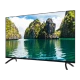 Arçelik A43 D 500 B Full HD LED televizyon, doğa manzarası gösteren siyah ekranıyla önden görünüm