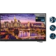 Grundig 48 VLX 8585 BP Ultra HD 4K LED televizyon, şehir manzarası gösteren siyah ekranlı TV