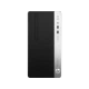 HP ProDesk 400 G6 7PH30ES masaüstü bilgisayar, siyah ve gümüş gövdeli ön paneliyle dikey duruşta.