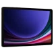 Samsung Galaxy Tab S9 Wi‑Fi 12 GB 256 GB gri tabletin ön ekran görüntüsü, canlı renkli arka planlı.