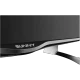 Sunny 65 inç Full HD Smart TV’nin siyah ekran çerçevesi ve kavisli gümüş renkli alt tasarımı