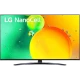 LG 55NANO766QA Ultra HD 4K LED TV ekranında NanoCell canlı renkler ve damla animasyonu, genel renk.