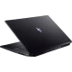 Acer Nitro V 17 AI ANV17-41-R3H8 siyah oyuncu laptop, arka açıdan yarı açık kapak tasarımıyla görünür