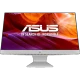 Asus M241DAK-WA038M masaüstü bilgisayarın gümüş renkli, geniş ekranlı önden görünümü