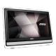 MSI PRO AC17-201TR-X masaüstü bilgisayar, siyah çerçeveli geniş ekranıyla önden görünür.