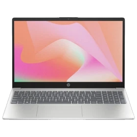 HP AI 15-fd2026nt D51E0EAHMF18 gümüş iş ve ofis laptopu; açık ekran ve klavye görünüyor