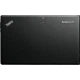 Siyah Lenovo ThinkPad 2 iş ve ofis tablet arka yüzü, Lenovo ve ThinkPad logolu.