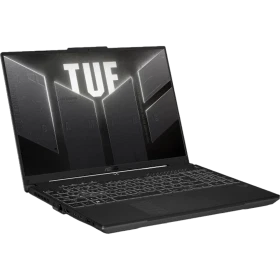 Asus TUF Gaming F16 FX607VU-RL017 40GB 1TB W11P, koyu gri oyuncu laptop ön ekran ışıklı görünüm