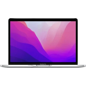 Apple MacBook Pro M2 13.3 inç gümüş laptop, önden açık ekranlı ana ürün görünümü