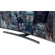 Samsung 40JU6570 Ultra HD 4K TV şehir manzaralı ekran görüntüsüyle siyah renkli tasarım