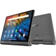 Lenovo Yoga Smart Tab gri tablet, ekranda uygulama arayüzü ve arka kapak üzerinde Yoga yazısı görünüyor.