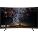 Samsung 65RU7300 Ultra HD 4K LED TV ekranında havai fişekli sahne, ince çerçeve tasarımı önden görünüm