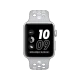 Apple Watch Nike+ Series 2 38 mm akıllı saat, gümüş alüminyum kasa ve mat gümüş beyaz Nike spor kordon
