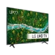 LG 43UP77006LB Ultra HD 4K LED televizyon; yeşil doğa görüntülü ekran, genel renk şık tasarım