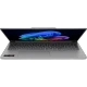 Gri Lenovo IdeaPad Pro 5 16AKP10 83JN001TTR oyuncu laptop, açık ekran ve tam klavye tasarımıyla önden görünüm