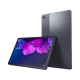 Lenovo Tab P11 TB-J606F 64 GB gri tablet; önde ekran görüntüsü ve arkadan kamera detayları görünüyor