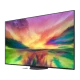 LG 75QNED816RE Ultra HD 4K QNED televizyon; renk geçişli manzara ekranıyla önden görünüm.