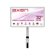 Axen AX32FMTR-A13B Full HD televizyon, 32 inç ekranı ve siyah ayak tasarımıyla önden görünüm