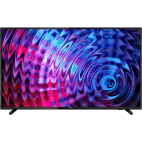 Philips 32PFS5803 Full HD FHD LED televizyon, genel siyah renkli ekranda renkli dizi görünümü