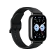Xiaomi Redmi Watch 5 Lite siyah akıllı saat, siyah kayışı ve kronograf ekran tasarımıyla önden görünür.
