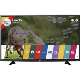LG 43UF6407 Ultra HD 4K LED Televizyon vitrinde, genel renk, canlı canlı ekran görünümü